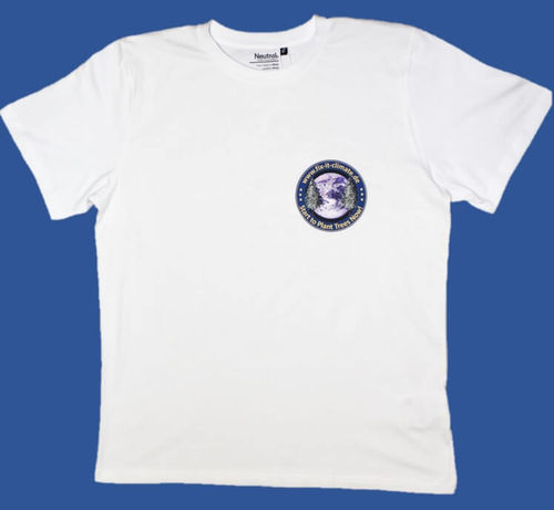 T-Shirt BIO-Baumwolle "Fix-it-Climate"  Weiß Größe L